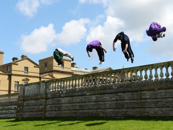 Filming of Free Runners at Holken Hall on 16 May 2012.Photo by Mark Allan